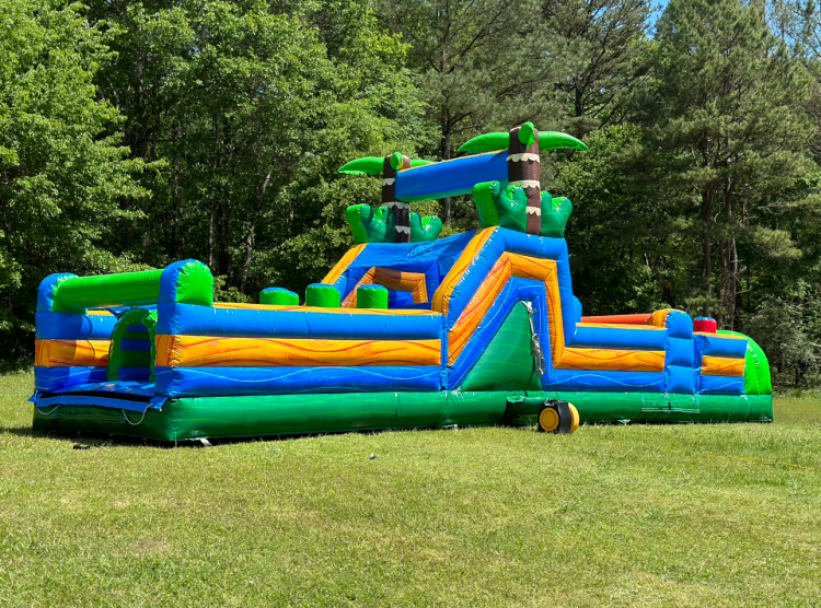 40' Jungle Trek Obstacle Course w/ Rock Climb Slide